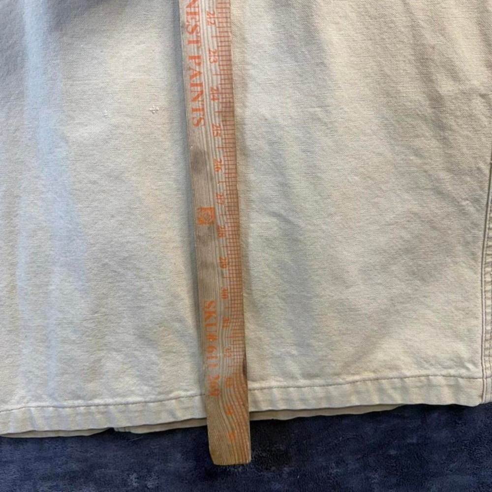 Vintage LL Bean Chore Coat Mens XXL Tan Canvas Corduroy Collar Wildlife Lining - Picture 7 of 8